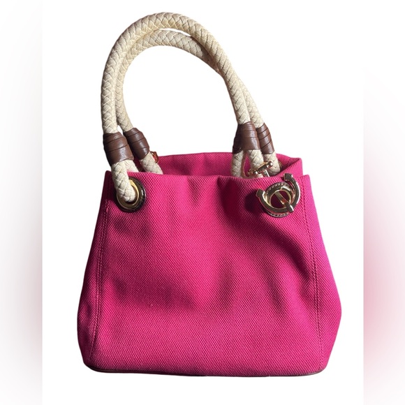 Michael Kors Marina Canvas Fabric Rope Tote Bag - Picture 2 of 4